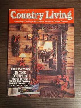 Country Living Magazine December 1991 Holiday Christmas Decorating Crafts